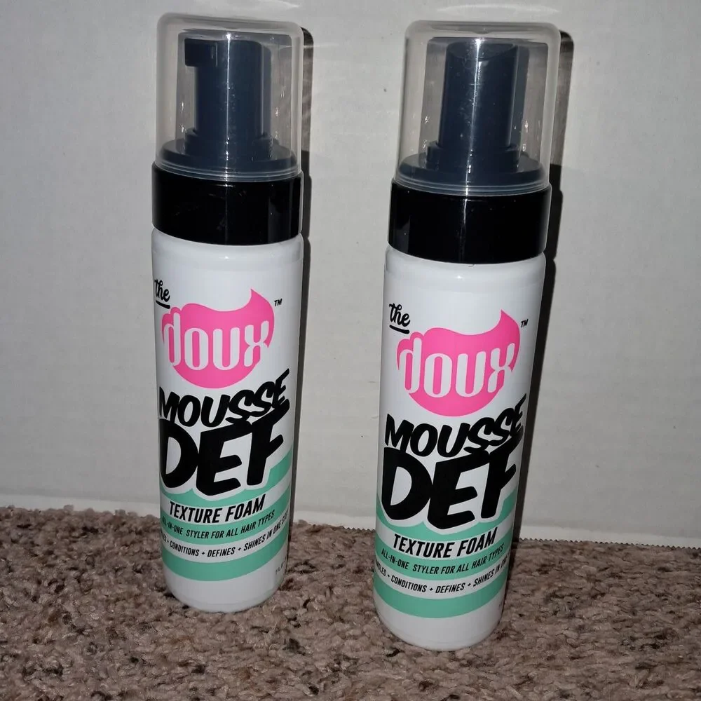 2 Pack The Doux Mousse Def Texture Foam Styling Foam Curly Hair 7 oz New